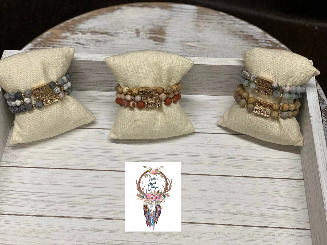 Natural Stone Inspirational Bracelets