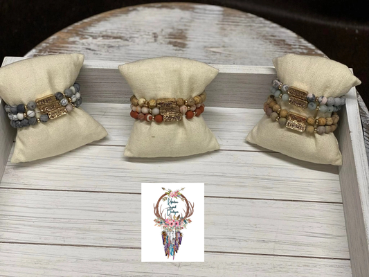 Natural Stone Inspirational Bracelets
