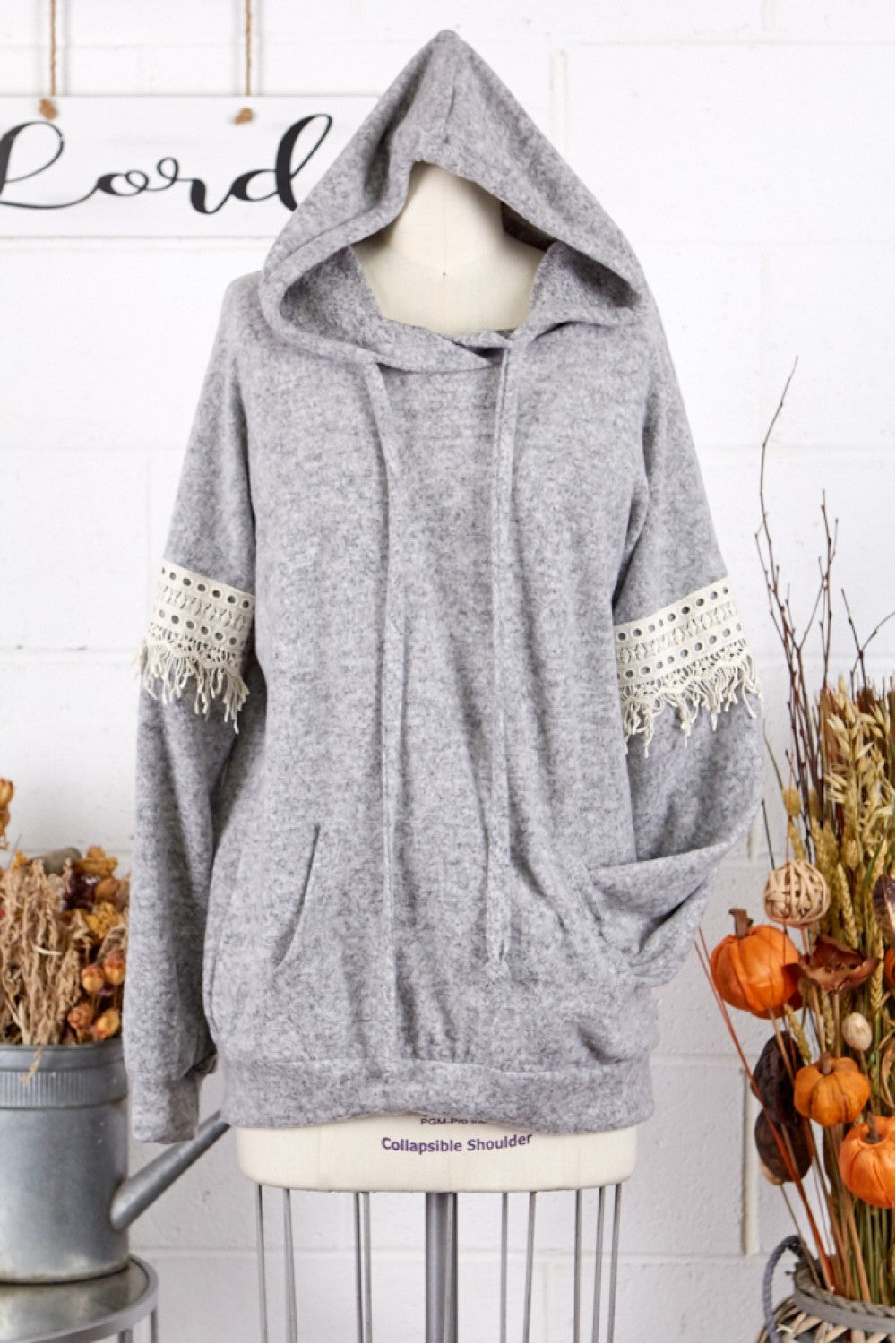 Lace Detail Hoodie